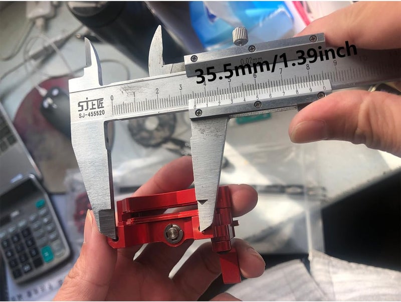 FLMLF CNC Front Wheel Hydraulic Disc Brake Set for 1/5 HPI ROFUN ROVAN KM Baja 5B 5T 5SC SS Rc Car Parts (Red) - Image 4